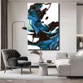 Painting by Numbers Abstract Art Blue Line I